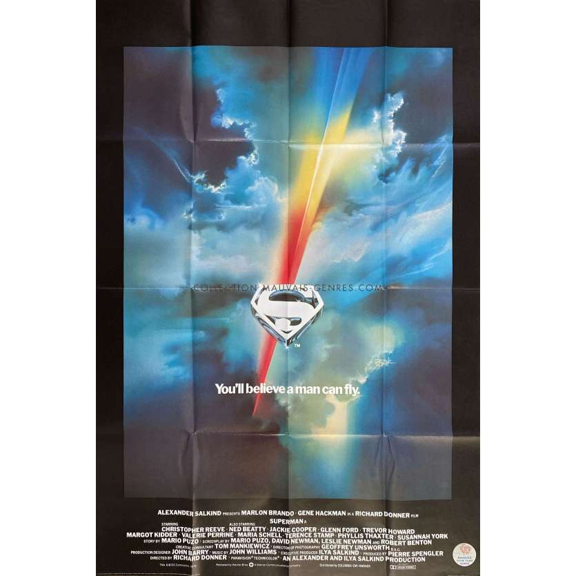 SUPERMAN Affiche de film- 100x150 cm. - 1978 - Christopher Reeves, Richard Donner