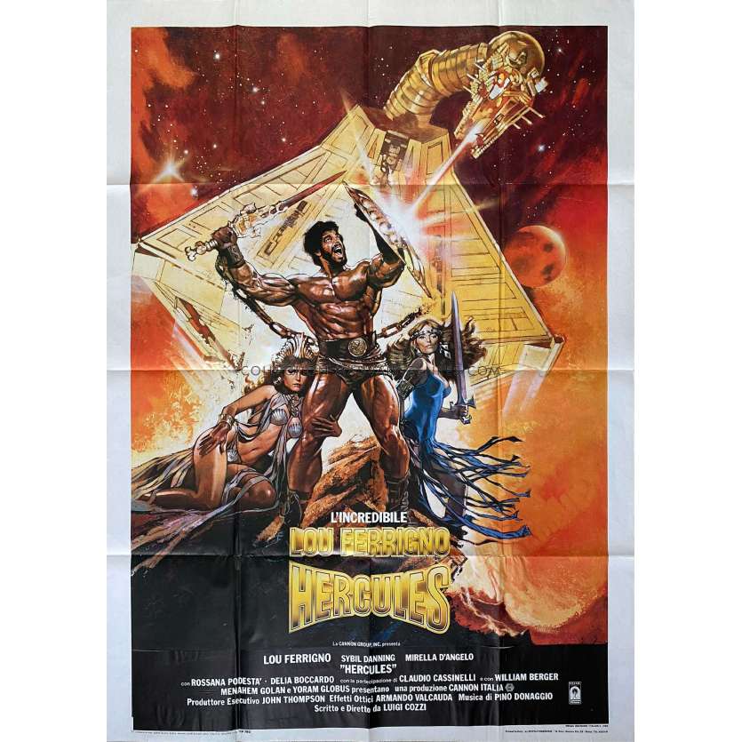 HERCULE Affiche de film- 100x140 cm. - 1983 - Lou Ferrigno, Luigi Cozzi