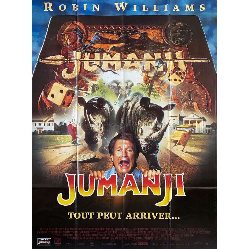 JUMANJI Affiche de film- 120x160 cm. - 1995 - Robin Williams, Joe Johnston