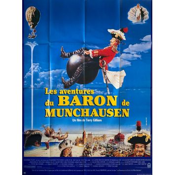 LES AVENTURES DU BARON DE MUNCHAUSEN Affiche de film- 120x160 cm. - 1988 - John Neville, Terry Gilliam