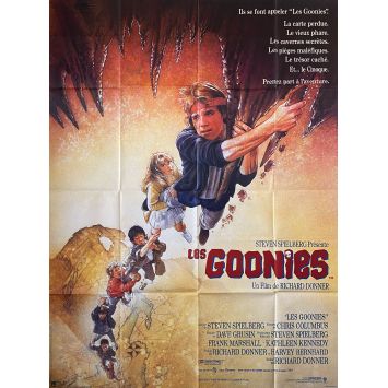 LES GOONIES Affiche de film 1ère sortie. - 120x160 cm. - 1985 - Sean Astin, Richard Donner