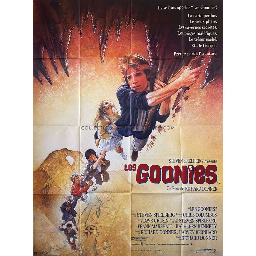 LES GOONIES Affiche de film 1ère sortie. - 120x160 cm. - 1985 - Sean Astin, Richard Donner