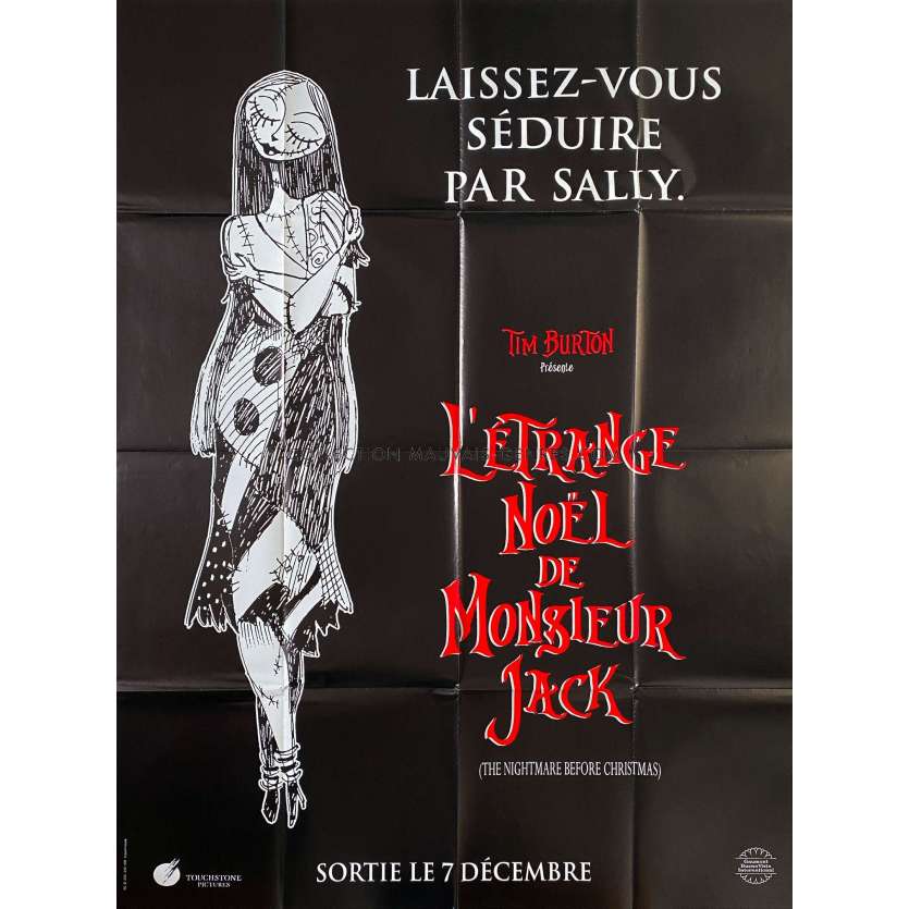 THE NIGHTMARE BEFORE CHRISTMAS French Movie Poster Sally Style - 47x63 in. - 1993 - Tim Burton, Danny Elfman