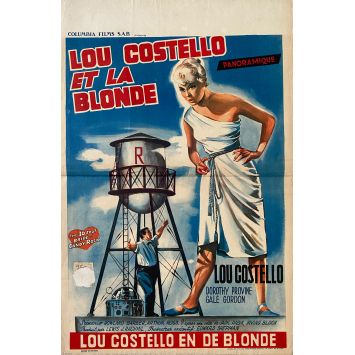 LOU COSTELLO ET LA BLONDE Affiche de film- 35x55 cm. - 1959 - Lou Costello, Sidney Miller