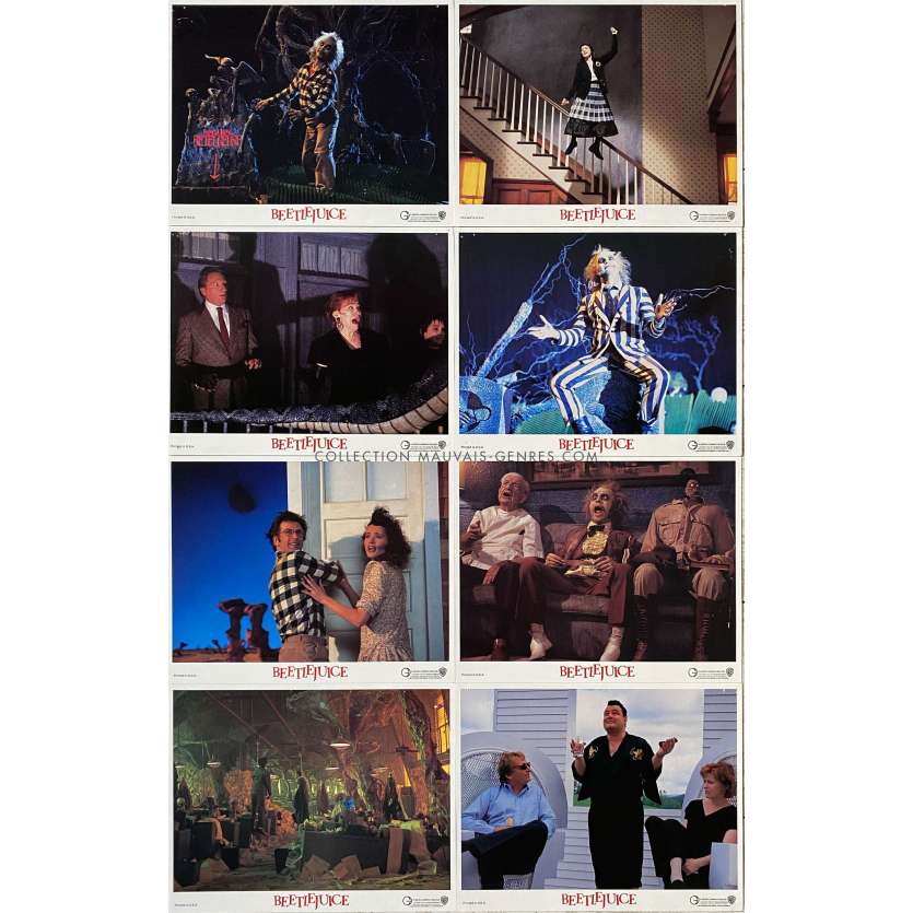 BEETLEJUICE U.S Lobby Cards x8 - 8x10 in. - 1988 - Tim Burton, Michael Keaton