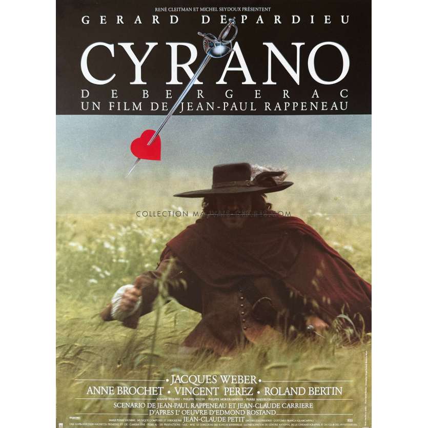 CYRANO DE BERGERAC French Movie Poster- 15x21 in. - 1990 - Jean-Paul Rappeneau, Gérard Depardieu