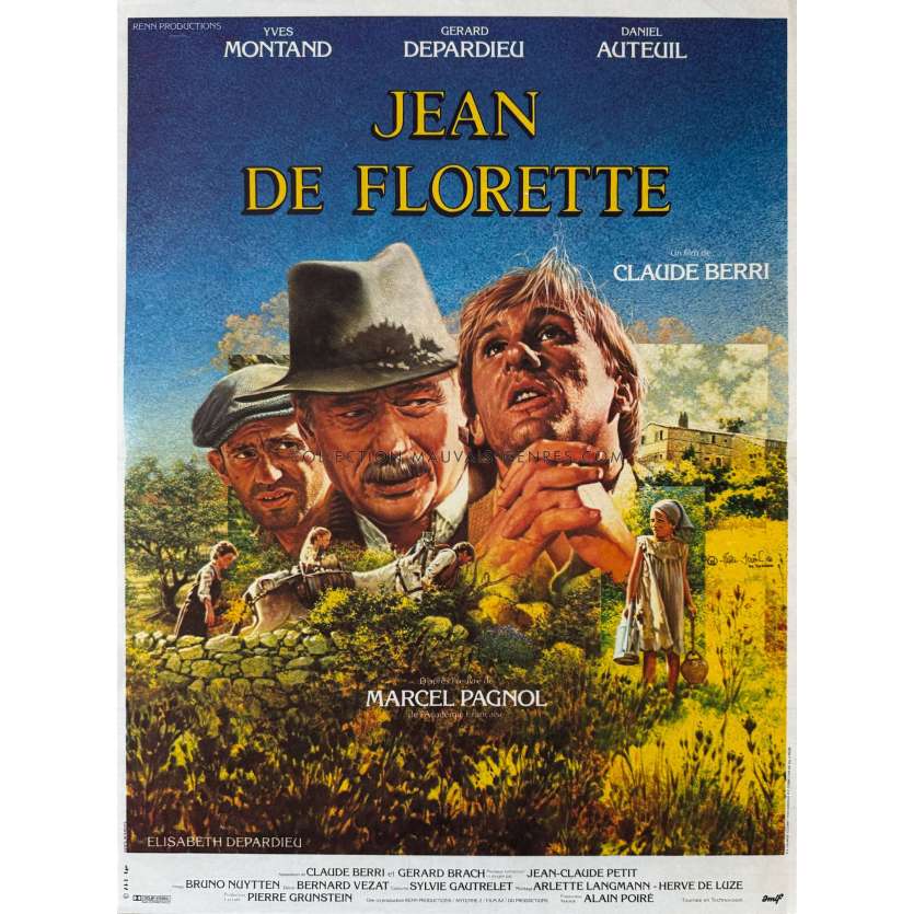 JEAN DE FLORETTE Affiche de film- 40x54 cm. - 1986 - Yves Montand, Claude Berri