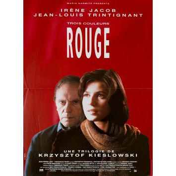 THREE COLORS: RED French Movie Poster- 15x21 in. - 1994 - Krzysztof Kieslowski, Irène Jacob