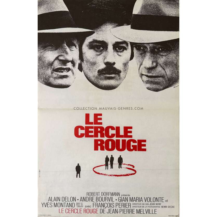 LE CERCLE ROUGE Affiche de film- 40x60 cm. - 1970 - Alain Delon, Jean-Pierre Melville