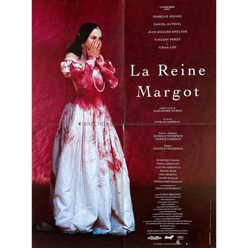 LA REINE MARGOT Affiche de film- 60x80 cm. - 1994 - Isabelle Adjani, Patrice Chéreau