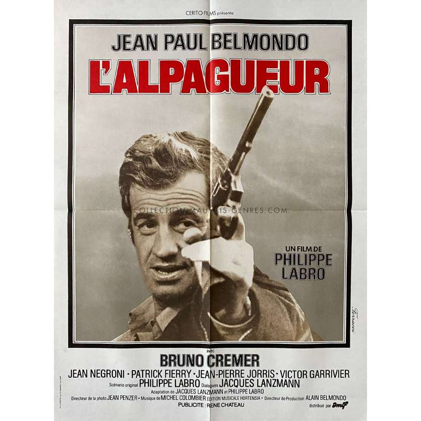 HUNTER WILL GET YOU French Movie Poster- 23x32 in. - 1976 - Philippe Labro, Jean-Paul Belmondo