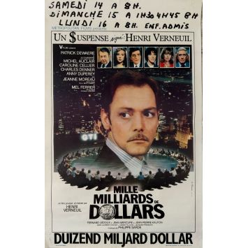 MILLE MILLIARDS DE DOLLARS Affiche de film- 35x55 cm. - 1982 - Patrick Dewaere, Henri Verneuil