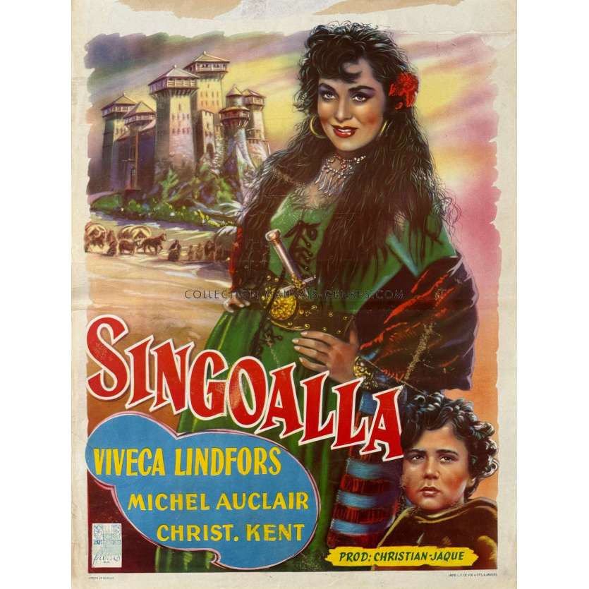 SINGOALLA Affiche de film- 35x55 cm. - 1949 - Viveca Lindfors, Christian-Jaque