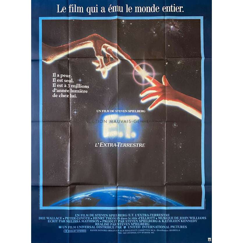 E.T. L'EXTRA-TERRESTRE Affiche de cinéma- 120x160 cm. - 1982/R1985 - Dee Wallace, Steven Spielberg