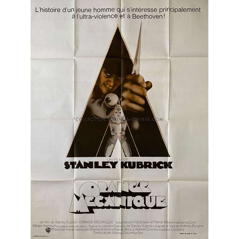 CLOCKWORK ORANGE French Movie Poster- 47x63 in. - 1971 - Stanley Kubrick, Malcom McDowell