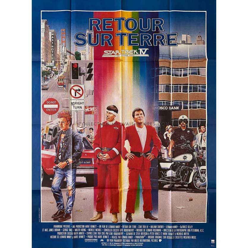 STAR TREK IV: THE VOYAGE HOME French Movie Poster- 47x63 in. - 1986 - Leonard Nimoy, William Shatner