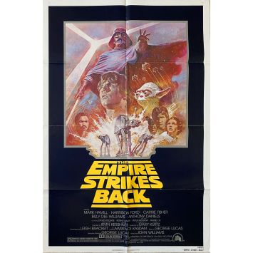 STAR WARS - L'EMPIRE CONTRE ATTAQUE Affiche de cinéma- 69x104 cm. - 1980/R1981 - Harrison Ford, George Lucas