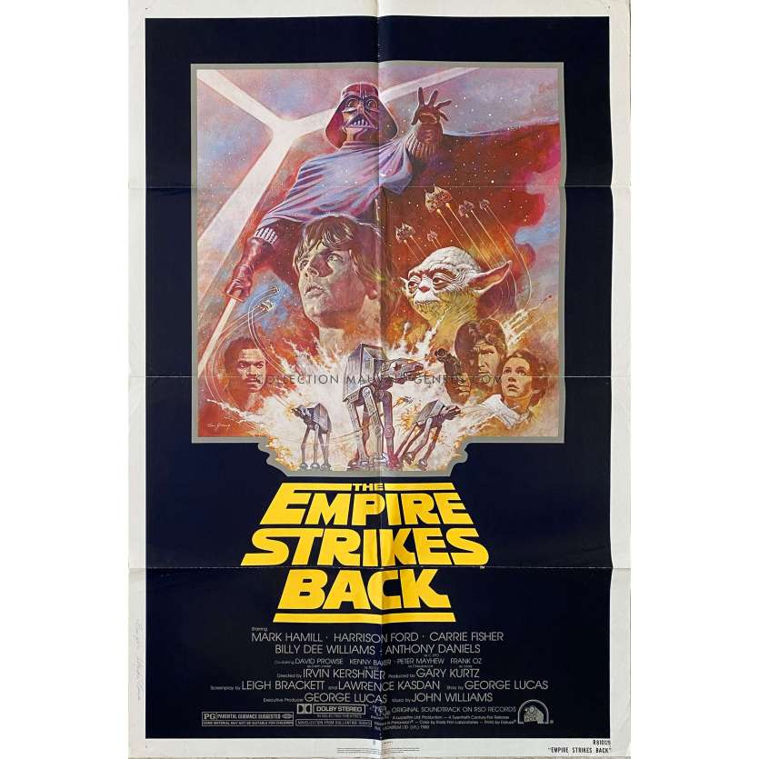 STAR WARS - L'EMPIRE CONTRE ATTAQUE Affiche de cinéma- 69x104 cm. - 1980/R1981 - Harrison Ford, George Lucas