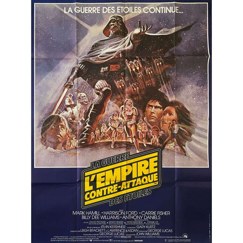 STAR WARS - L'EMPIRE CONTRE ATTAQUE Affiche de cinéma Mod. B - 120x160 cm. - 1980 - Harrison Ford, George Lucas