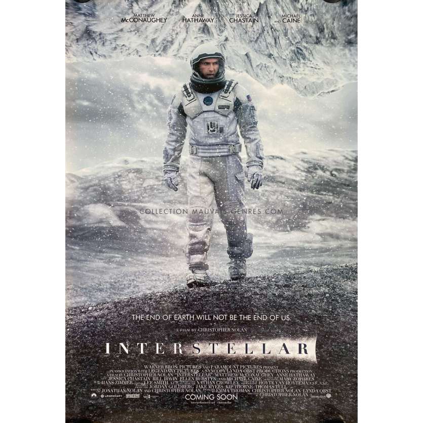 INTERSTELLAR Affiche de cinéma Inter. Prev. - 69x102 cm. - 2014 - Matthew McConaughey, Christopher Nolan