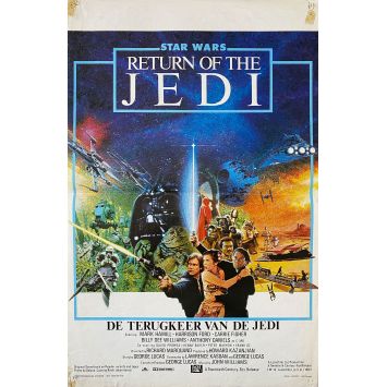 STAR WARS - THE RETURN OF THE JEDI Belgian Movie Poster- 14x21 in. - 1983 - Richard Marquand, Harrison Ford