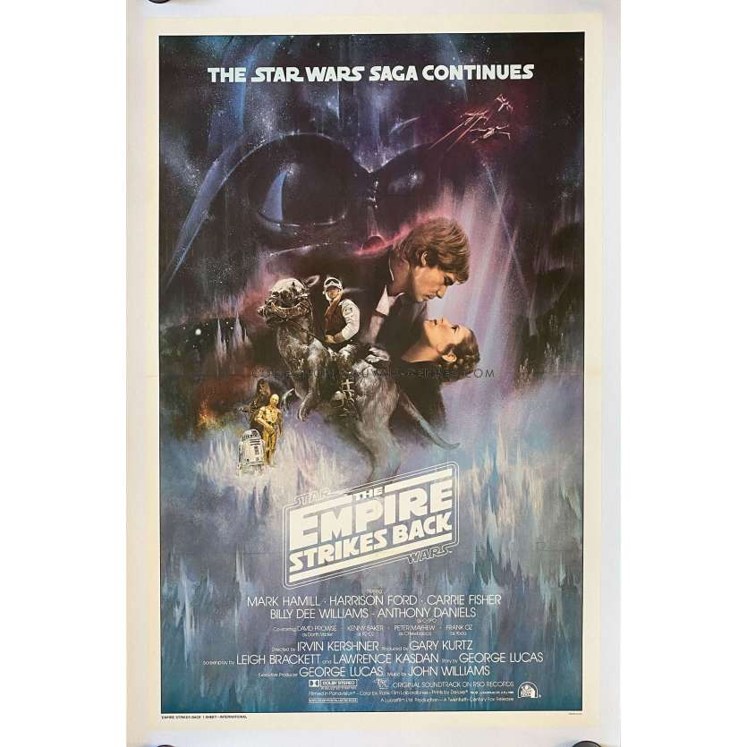 STAR WARS - EMPIRE STRIKES BACK U.S Linen Movie Poster- 27x41 in. - 1980 - George Lucas, Harrison Ford