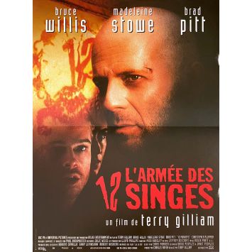 12 MONKEYS French Movie Poster- 15x21 in. - 1995 - Terry Gilliam, Bruce Willis