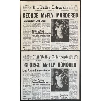 BACK TO THE FUTURE Newspapers Prop Replicas George McFly15x21 in. US - 1985 - Robert Zemeckis, Michael J. Fox