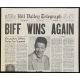 BACK TO THE FUTURE II Newspaper Prop Replica Biff Wins Again 15x21 in. US - 1989 - Robert Zemeckis, Michael J. Fox