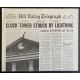 BACK TO THE FUTURE Newspaper Prop Replica Clock Tower 15x21 in. USA - 1985 - Robert Zemeckis, Michael J. Fox