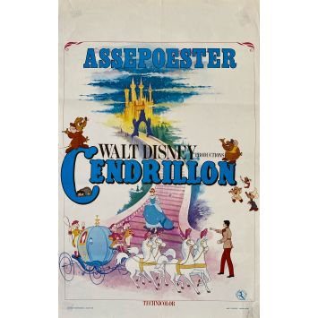 CINDERELLA Belgian Movie Poster- 14x21 in. - 1950/R1970 - Walt Disney, Ilien Woods