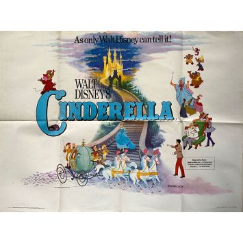 CENDRILLON Affiche de cinéma- 76x102 cm. - 1950/R1976 - Ilien Woods, Walt Disney