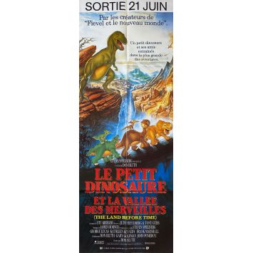 LE PETIT DINOSAURE ET LA VALLEE DES MERVEILLES Affiche de cinéma- 60x160 cm. - 1988 - Pat Hingle, Don Bluth