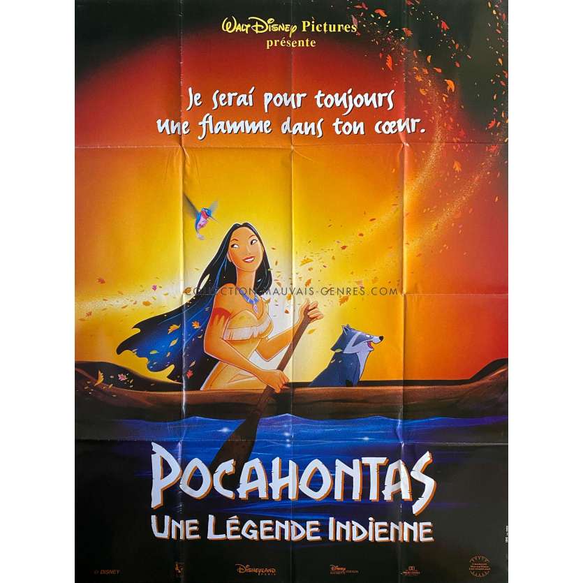 POCAHONTAS French Movie Poster Def. - 47x63 in. - 1995 - Walt Disney, el Gibson