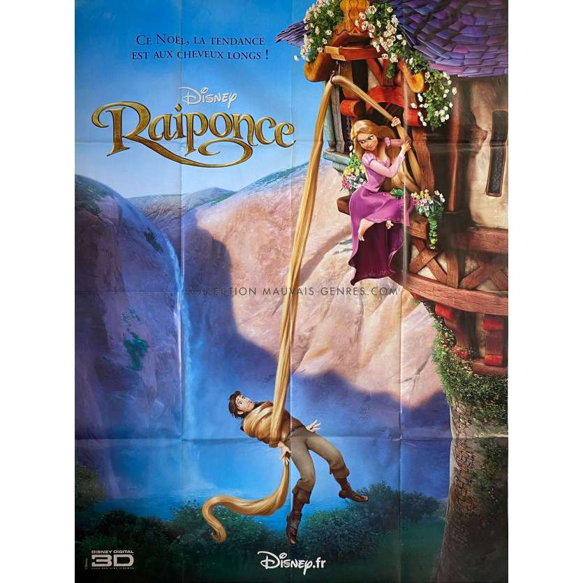 TANGLED French Movie Poster- 47x63 in. - 2010 - Walt Disney, Mandy Moore