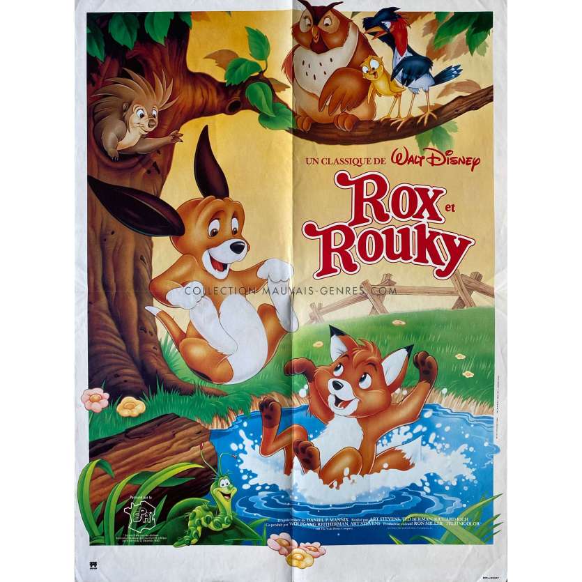 THE FOX AND THE HOUND French Movie Poster- 23x32 in. - 1981 - Walt Disney, Mickey Rooney