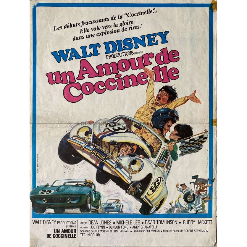 THE LOVE BUG French Movie Poster- 15x21 in. - 1968 - Robert Stevenson, Dean Jones