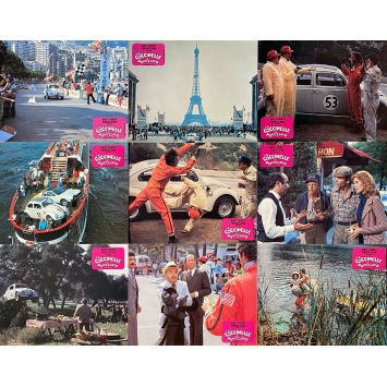 HERBIE GOES TO MONTE CARLO French Lobby Cards x9 - Set B - 9x12 in. - 1977 - Walt Disney, Dean Jones