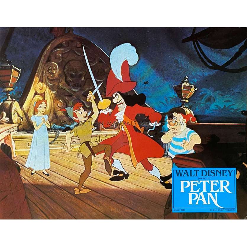 PETER PAN French Lobby Card N03 - 9x12 in. - 1953/R1980 - Walt Disney, Bobby Driscoll