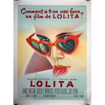 LOLITA Affiche de cinéma- 120x160 cm. - 1962 - James Mason, Stanley Kubrick