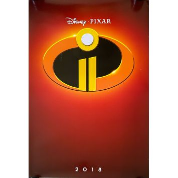 INCREDIBLES 2 Movie Poster DS - Adv.- 29x41 in. - 2018 - Brad Bird, Samuel L. Jackson