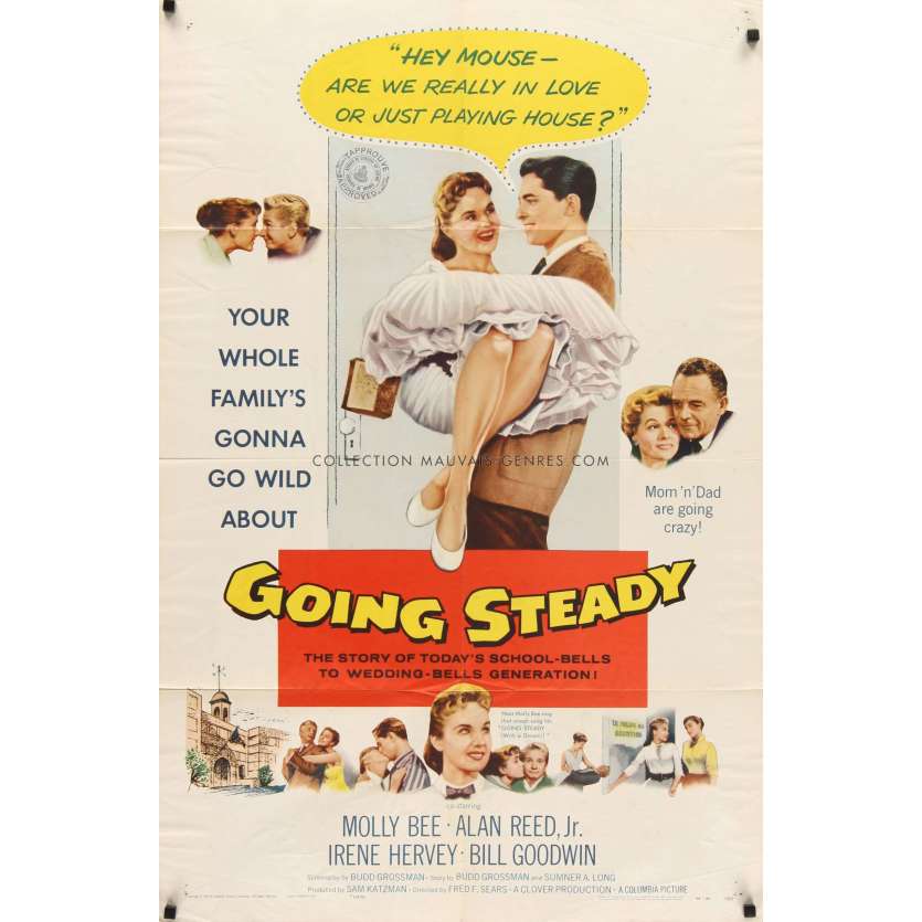 GOING STEADY Affiche Originale US '58 Alan Reed Movie poster