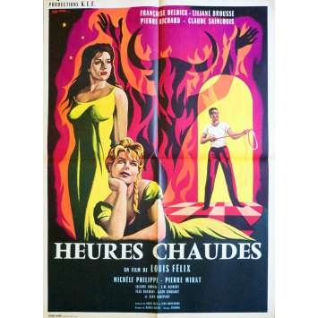 HEURES CHAUDES Affiche de film 60x80 - 1959 - Francoise Deldick, Liliane Brousse, Louis Felix