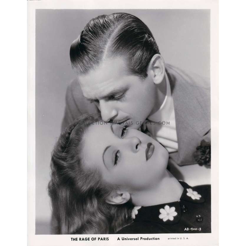 THE RAGE OF PARIS U.S Movie Still A0-900-3 - 8x10 in. - 1938 - Henry Koster, Danielle Darrieux