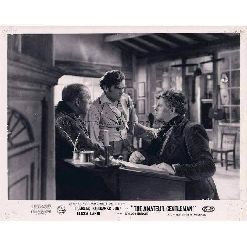 LE GENTILHOMME AMATEUR Photo de presse N01 - 20x25 cm. - 1936 - Douglas Fairbanks Jr., Thornton Freeland