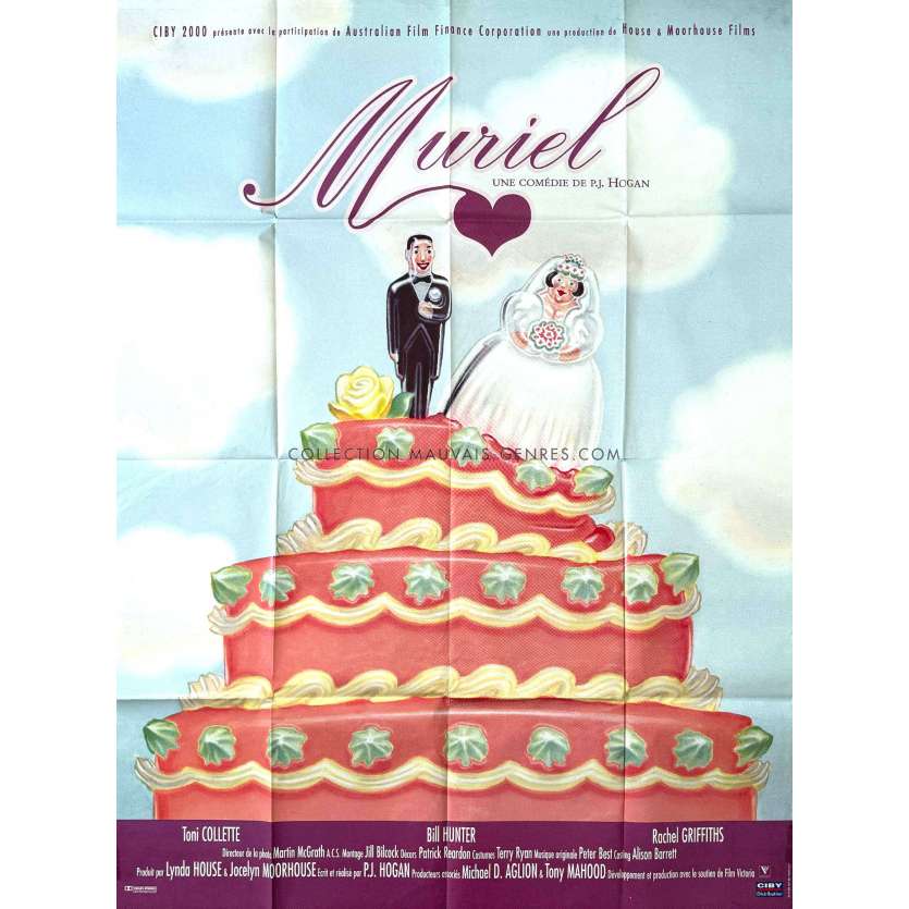 MURIEL'S WEDDING Original Movie Poster- 47x63 in. - 1994 - P.J. Hogan, Toni Collette