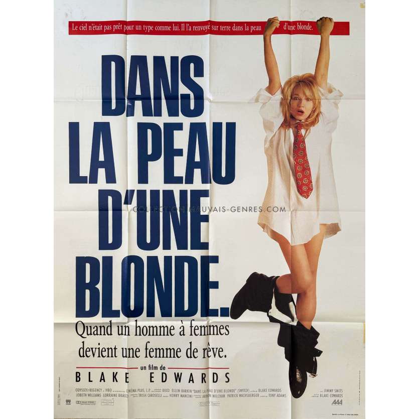 DANS LA PEAU D'UNE BLONDE Affiche de film- 120x160 cm. - 1991 - Ellen Barkin, Blake Edwards