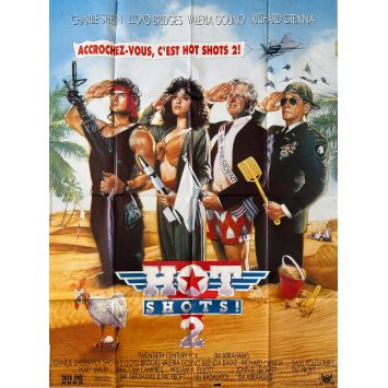 HOT SHOTS! PART DEUX French Movie Poster- 47x63 in. - 1993 - Jim Abrahams, Charlie Sheen