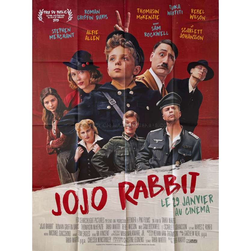 JOJO RABBIT Affiche de film- 120x160 cm. - 2019 - Roman Griffin Davis, Taika Waititi