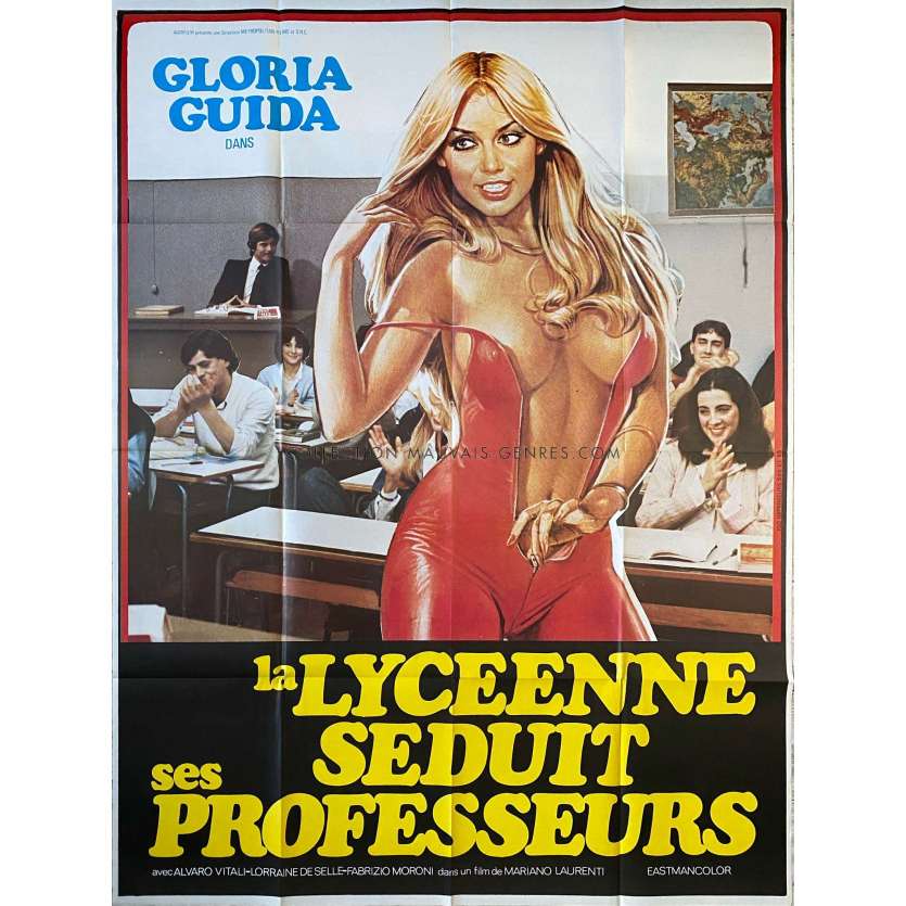 LA LYCEENNE SEDUIT LES PROFESSEURS Affiche de film- 120x160 cm. - 1979 - Gloria Guida, Mariano Laurenti